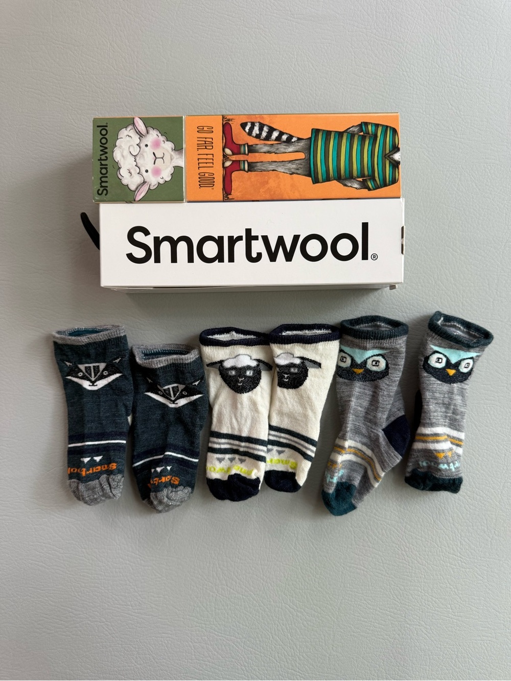 Smartwool Socks Animals Infant boys girls Merino Wool 1-2 Yrs Toddler 12-24M NEW